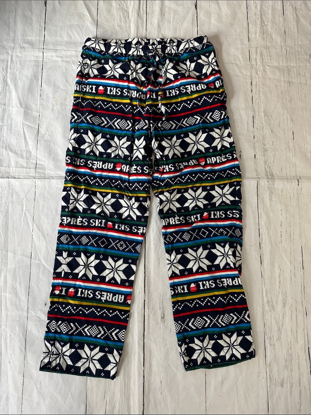 Men’s Hanna Andersson Navy 'Après Ski' Patterned Pajama Pants small